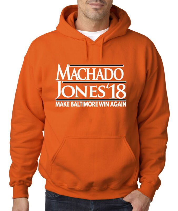 Manny-Machado-Adam-Jones-Baltimore-Orioles-18-Hoodie-Hooded-Sweatshirt Manny Machado Adam Jones Baltimore Orioles "18" Hoodie Hooded Sweatshirt