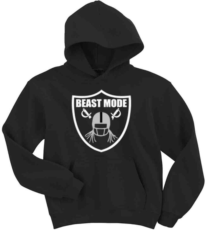 Marshawn-Lynch-Oakland-Raiders-Beast-Hooded-Sweatshirt-Hoodie Marshawn Lynch Oakland Raiders "Beast" Hooded Sweatshirt Hoodie