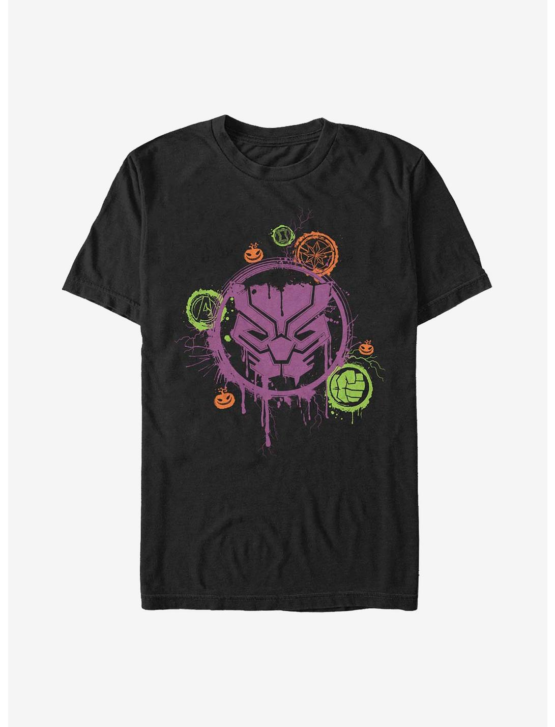 Marvel-Avengers-Panther-Stencil-Kid-Tee-Unisex-T-Shirt-HTS2655 Marvel Avengers Panther Stencil Kid Tee - Unisex T-Shirt HTS2655