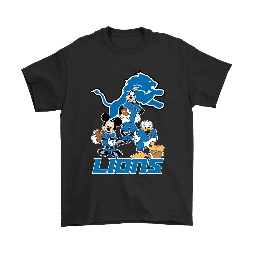 Mickey-Donald-Goofy-The-Three-Detroit-Lions-Football-Unisex-T-Shirt-Kid-T-Shirt-LTS3665 Mickey Donald Goofy The Three Detroit Lions Football Unisex T-Shirt Kid T-Shirt LTS3665