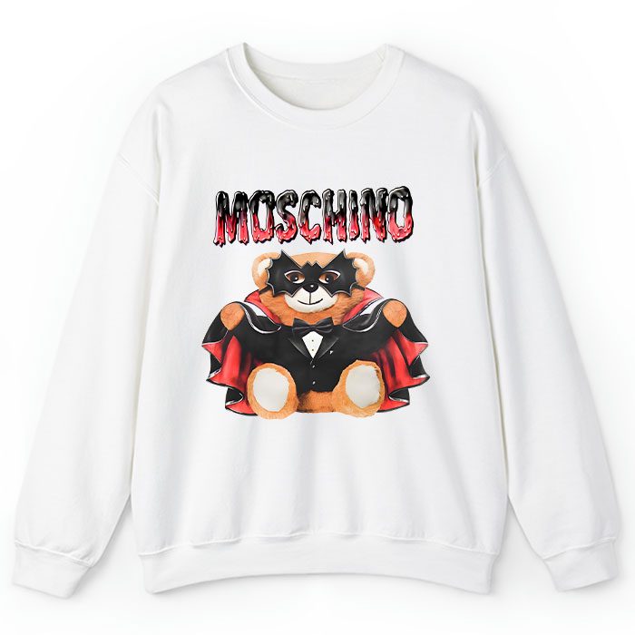 Moschino-Bat-Teddy-Bear-Crewneck-Sweatshirt-CSTB0924 Moschino Bat Teddy Bear Crewneck Sweatshirt CSTB0924