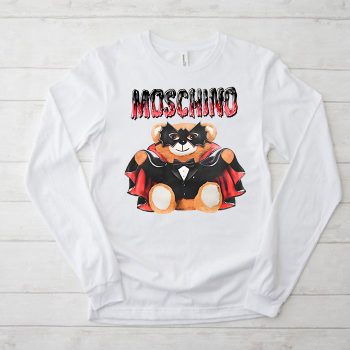 Moschino Bat Teddy Bear Kid Tee Unisex Longsleeve Shirt LTB0905
