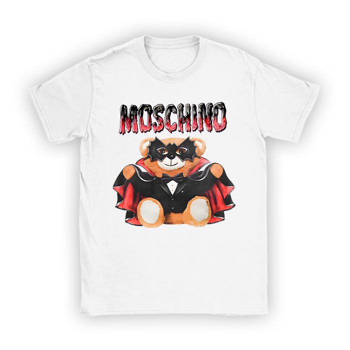 Moschino-Bat-Teddy-Bear-Kid-Tee-Unisex-T-Shirt-TTB1931 Moschino Bat Teddy Bear Kid Tee Unisex T-Shirt TTB1931