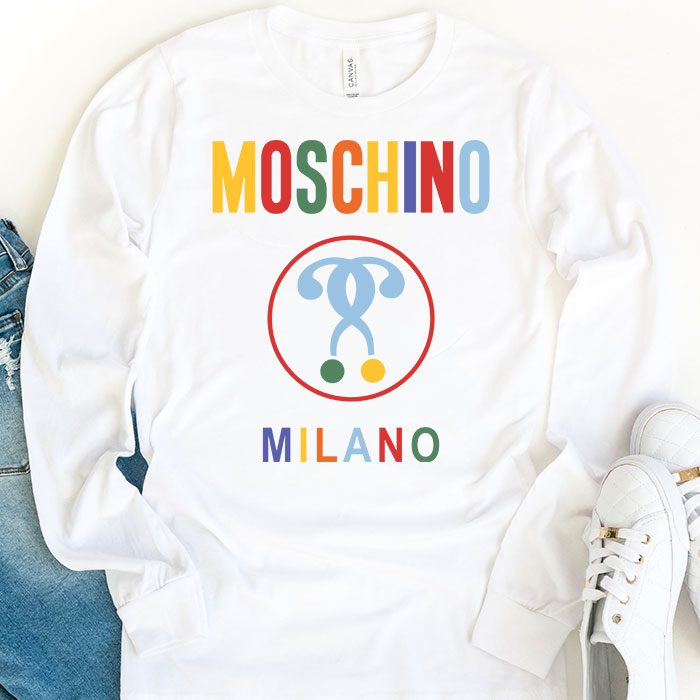 Moschino-Double-Question-Mark-Logo-Kid-Tee-Unisex-Longsleeve-Shirt-LTB0902-1