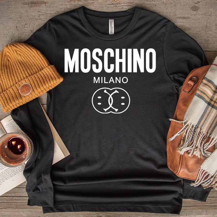 Moschino-Double-Smile-Logo-Kid-Tee-Unisex-Longsleeve-Shirt-LTB0889-1