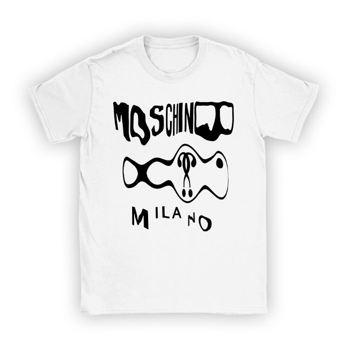 Moschino-Milano-Graffiti-Kid-Tee-Unisex-T-Shirt-TTB1932 Moschino Milano Graffiti Kid Tee Unisex T-Shirt TTB1932