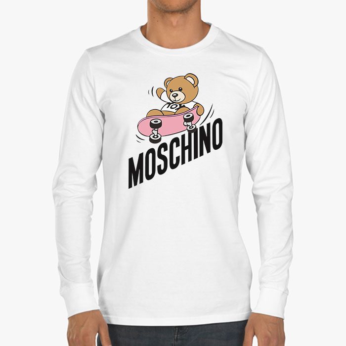 Moschino-Skater-Teddy-Bear-Kid-Tee-Unisex-Longsleeve-Shirt-LTB0899-3