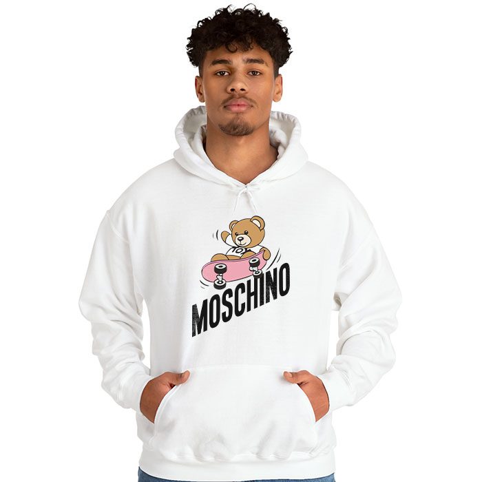 Moschino-Skater-Teddy-Bear-Unisex-Pullover-Hoodie-HTB1153-1