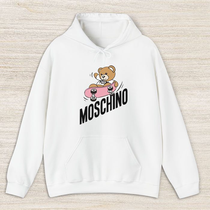 Moschino-Skater-Teddy-Bear-Unisex-Pullover-Hoodie-HTB1153 Moschino Skater Teddy Bear Unisex Pullover Hoodie HTB1153