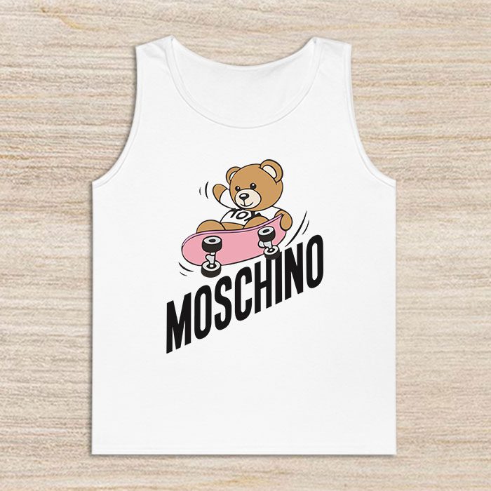 Moschino-Skater-Teddy-Bear-Unisex-Tank-TopTTTB1040 Moschino Skater Teddy Bear Unisex Tank TopTTTB1040