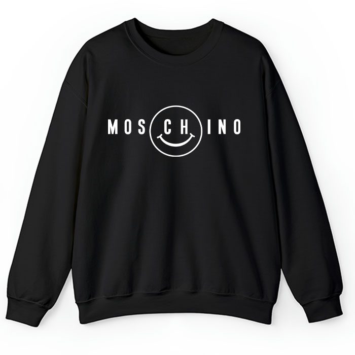 Moschino-Smiley-Organic-Crewneck-Sweatshirt-CSTB0923 Moschino Smiley Organic Crewneck Sweatshirt CSTB0923