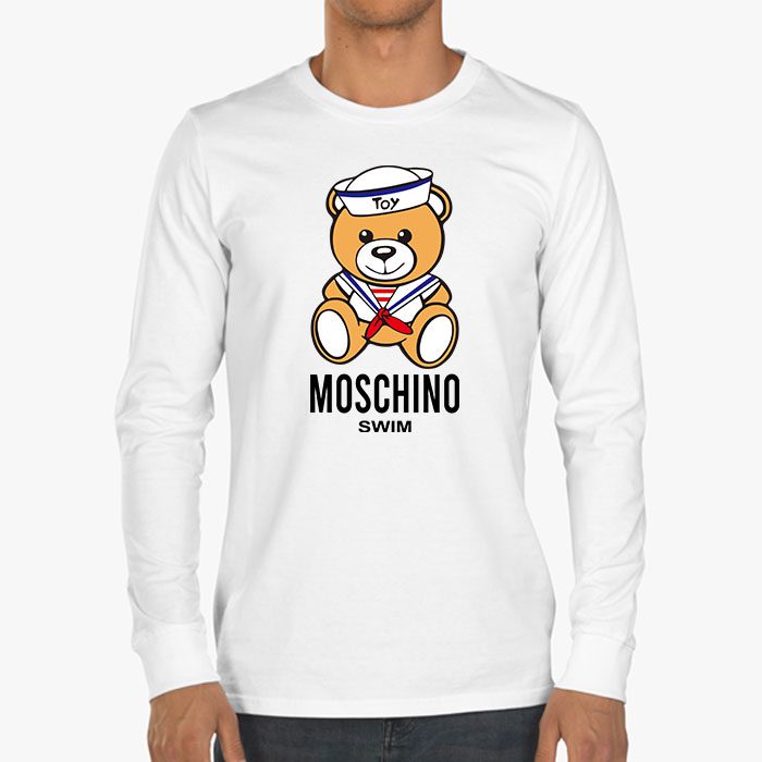 Moschino-Swim-Teddy-Bear-Kid-Tee-Unisex-Longsleeve-Shirt-LTB0894-3