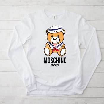 Moschino Swim Teddy Bear Kid Tee Unisex Longsleeve Shirt LTB0894
