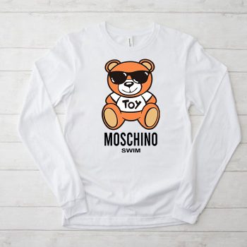 Moschino Swim Teddy Bear Kid Tee Unisex Longsleeve Shirt LTB0895