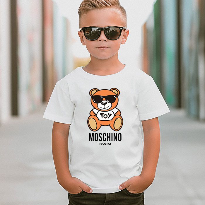 Moschino-Swim-Teddy-Bear-Kid-Tee-Unisex-T-Shirt-TTB1921-4