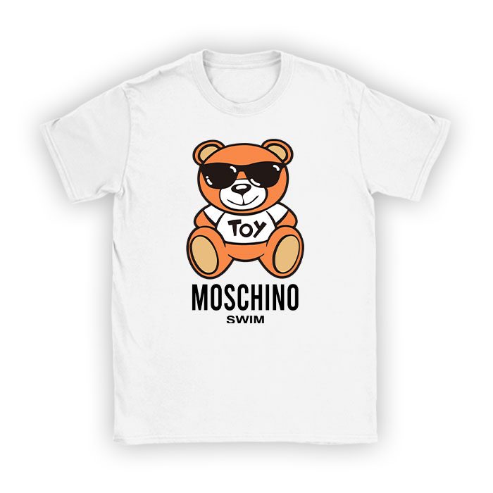 Moschino-Swim-Teddy-Bear-Kid-Tee-Unisex-T-Shirt-TTB1921 Moschino Swim Teddy Bear Kid Tee Unisex T-Shirt TTB1921