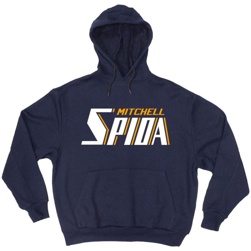 Navy-Utah-Jazz-Dononvan-Mitchell-Spida-Logo-Hoodie-Hooded-Sweatshirt Navy Utah Jazz Dononvan Mitchell "Spida Logo" Hoodie Hooded Sweatshirt