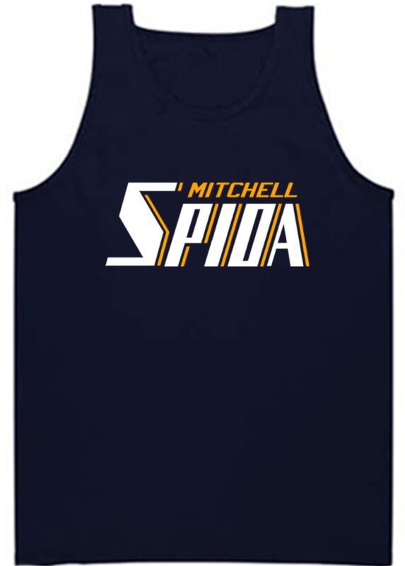 Navy-Utah-Jazz-Dononvan-Mitchell-Spida-Logo-Unisex-Tank-Top Navy Utah Jazz Dononvan Mitchell "Spida Logo" Unisex Tank Top