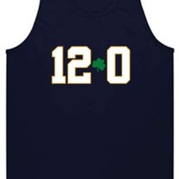 Notre Dame Fighting Irish National Champions "12-0 Undefeated" Unisex Tank Top