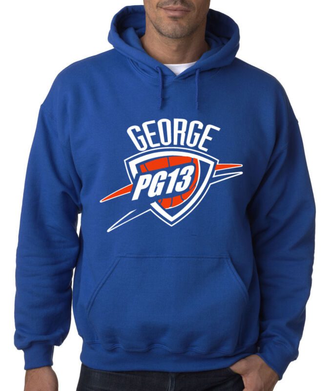 Paul-George-Oklahoma-City-Thunder-Logo-Hooded-Sweatshirt-Unisex-Hoodie Paul George Oklahoma City Thunder "Logo" Hooded Sweatshirt Unisex Hoodie