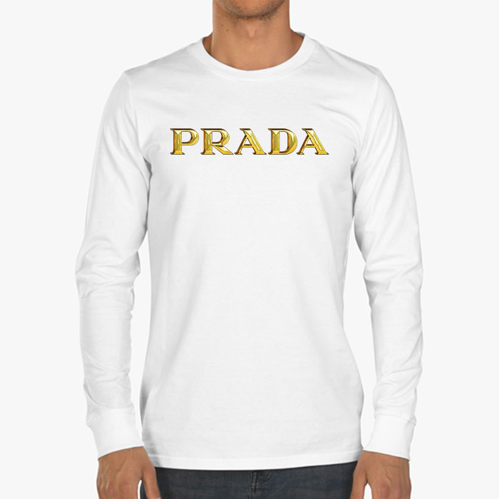 Prada-Gold-Logo-Luxury-Kid-Tee-Unisex-Longsleeve-Shirt-LTB0597-2