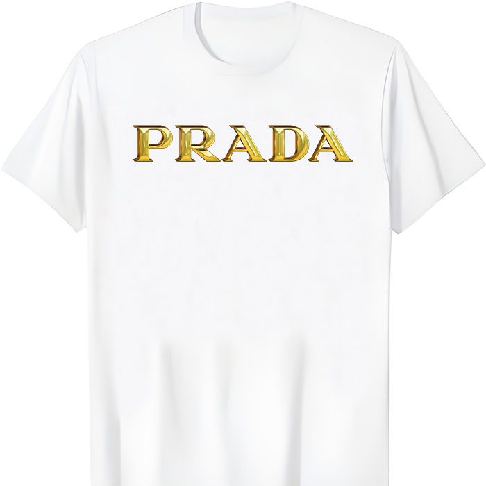 Prada-Gold-Logo-Luxury-Unisex-T-Shirt-TTB1623-1
