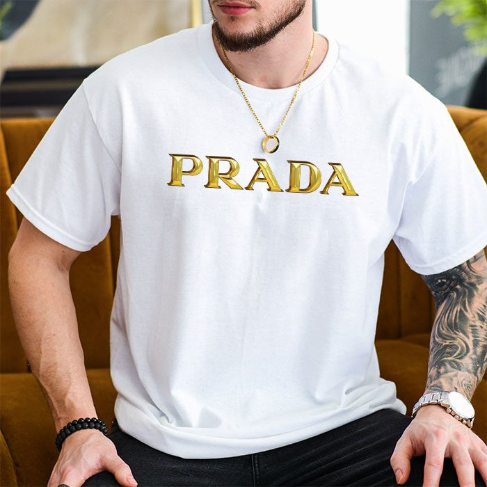 Prada-Gold-Logo-Luxury-Unisex-T-Shirt-TTB1623-2