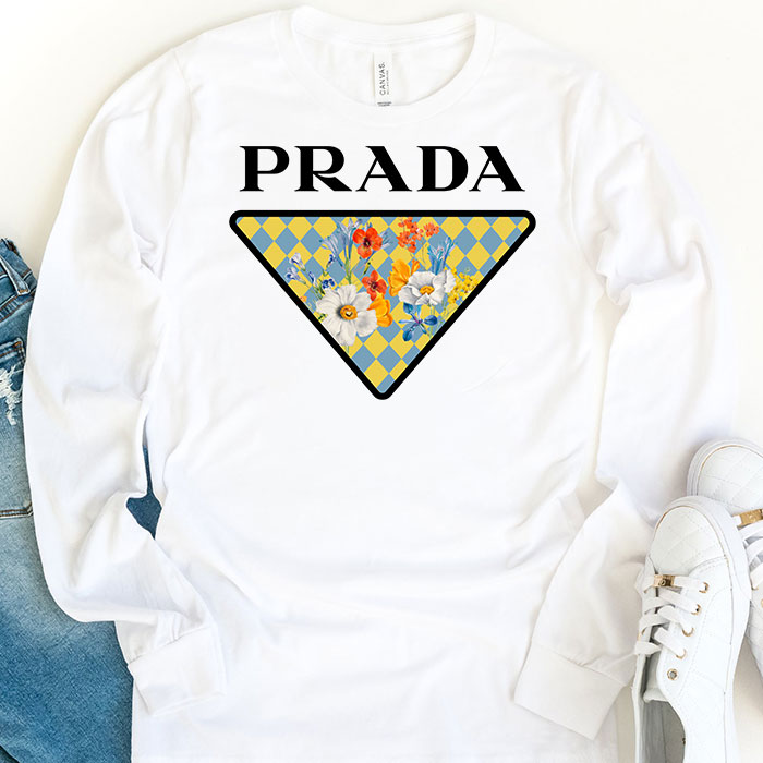 Prada-Logo-Luxury-Flower-Kid-Tee-Unisex-Longsleeve-Shirt-LTB0589-1