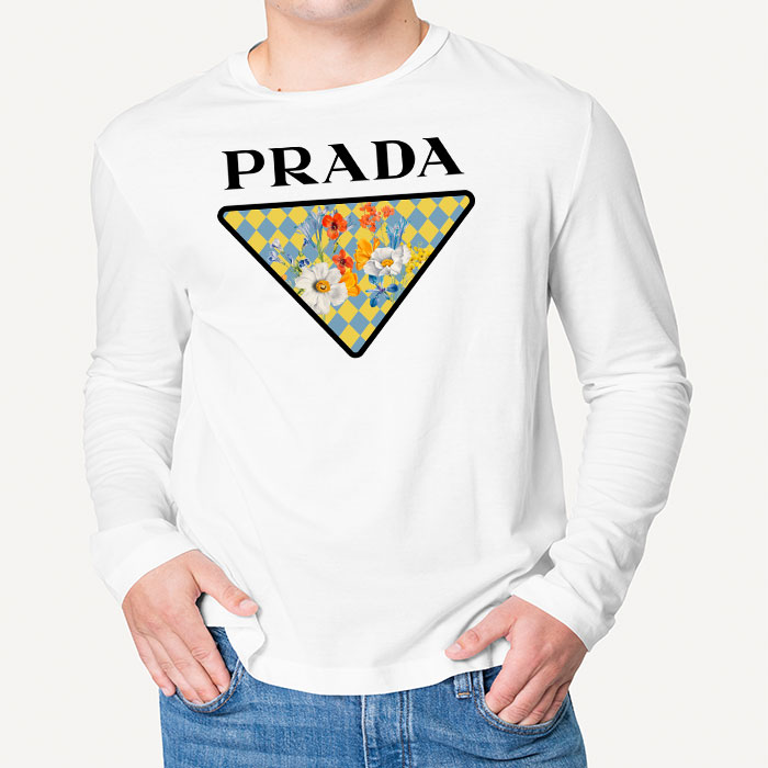 Prada-Logo-Luxury-Flower-Kid-Tee-Unisex-Longsleeve-Shirt-LTB0589-3