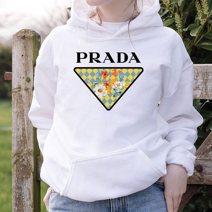 Prada-Logo-Luxury-Flower-Unisex-Pullover-Hoodie-HTB2702-1