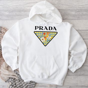Prada Logo Luxury Flower Unisex Pullover Hoodie HTB0843