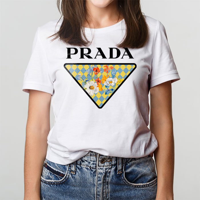 Prada-Logo-Luxury-Flower-Unisex-T-Shirt-TTB1483-1