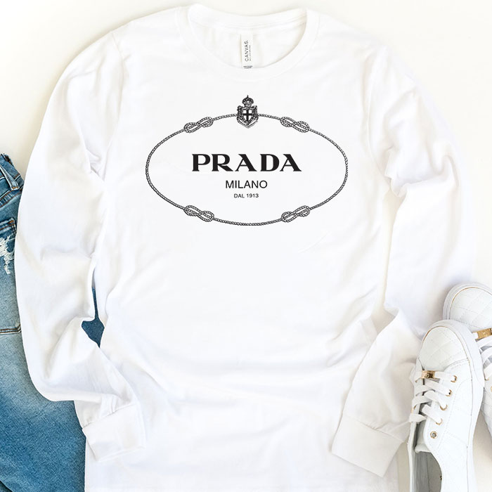 Prada-Logo-Luxury-Kid-Tee-Unisex-Longsleeve-Shirt-LTB0584-1