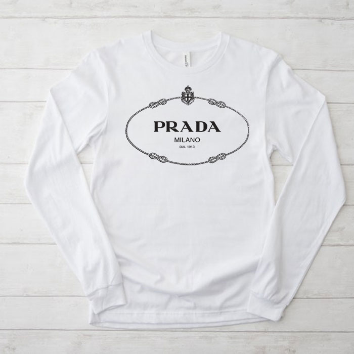 Prada-Logo-Luxury-Kid-Tee-Unisex-Longsleeve-Shirt-LTB0584 Prada Logo Luxury Kid Tee Unisex Longsleeve Shirt LTB0584