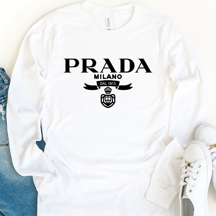 Prada-Logo-Luxury-Kid-Tee-Unisex-Longsleeve-Shirt-LTB0586-1