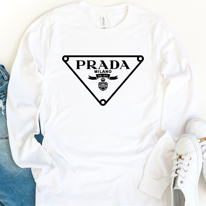 Prada-Logo-Luxury-Kid-Tee-Unisex-Longsleeve-Shirt-LTB0588-1