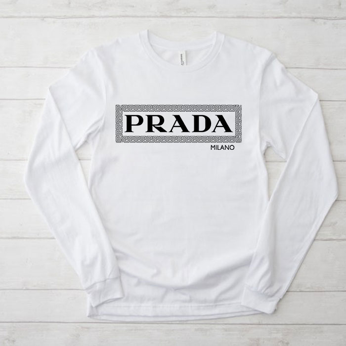 Prada-Logo-Luxury-Kid-Tee-Unisex-Longsleeve-Shirt-LTB0596 Prada Logo Luxury Kid Tee Unisex Longsleeve Shirt LTB0596