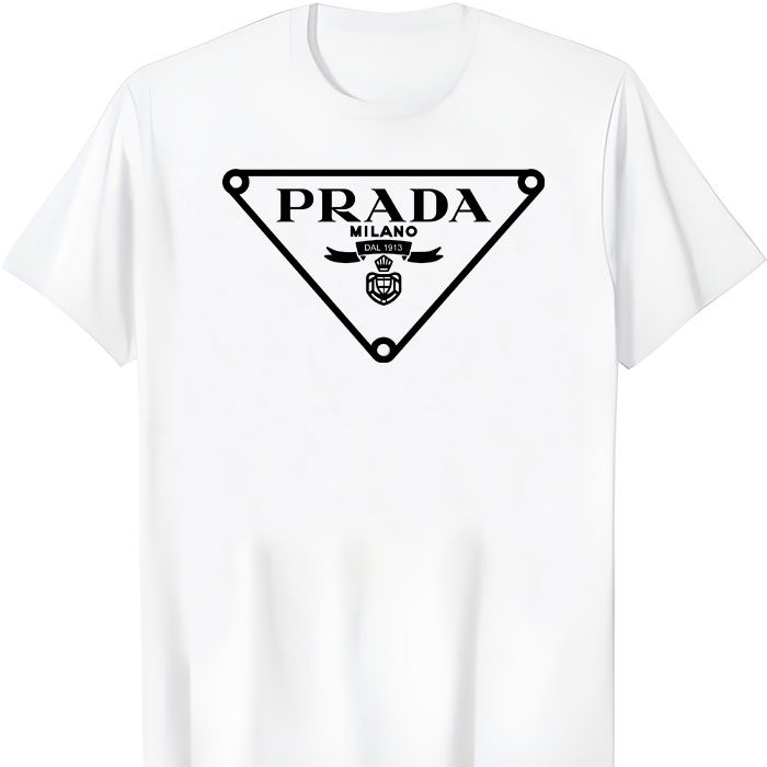 Prada-Logo-Luxury-Unisex-T-Shirt-TTB1482 Prada Logo Luxury Unisex T-Shirt TTB1614