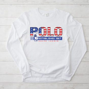 Ralph Lauren Camiseta Polo Infantil Lettering Branca Kid Tee Unisex LongsleeveShirt LTB0756