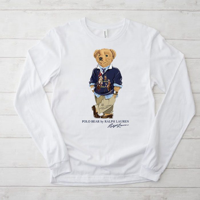 Ralph-Lauren-Polo-Bear-Teddy-Kid-Tee-Unisex-Longsleeve-ShirtLTB0776 Ralph Lauren Polo Bear Teddy Kid Tee Unisex Longsleeve ShirtLTB0776