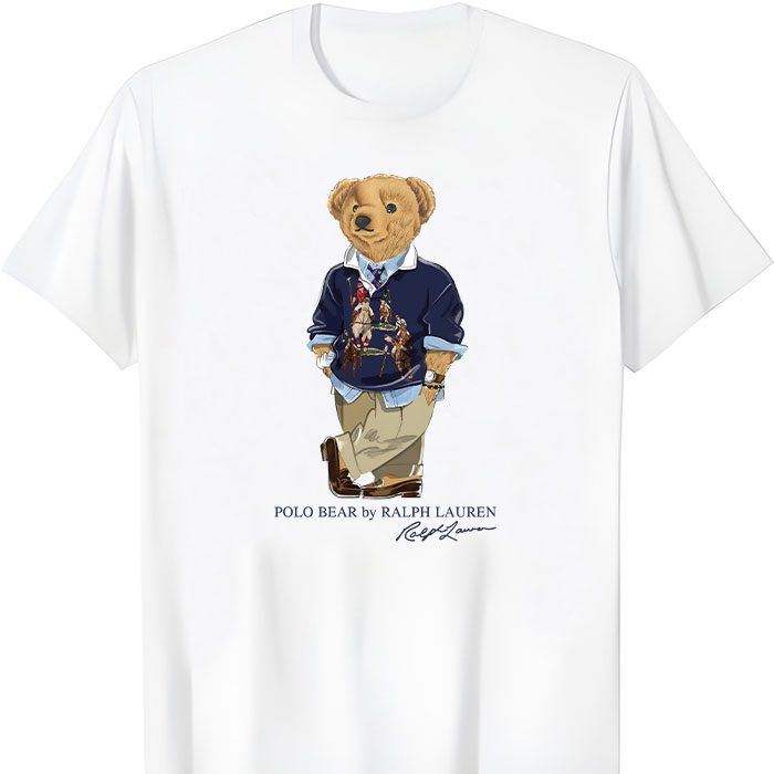 Ralph-Lauren-Polo-Bear-Teddy-Kid-Tee-Unisex-T-Shirt-TTB1802 Ralph Lauren Polo Bear Teddy Kid Tee Unisex T-Shirt TTB1802