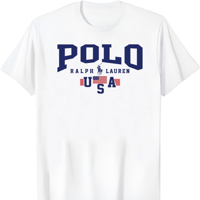 Ralph-Lauren-Polo-Plag-USA-Kid-Tee-Unisex-T-Shirt-TTB1780 Ralph Lauren Polo Plag USA Kid Tee Unisex T-Shirt TTB1780