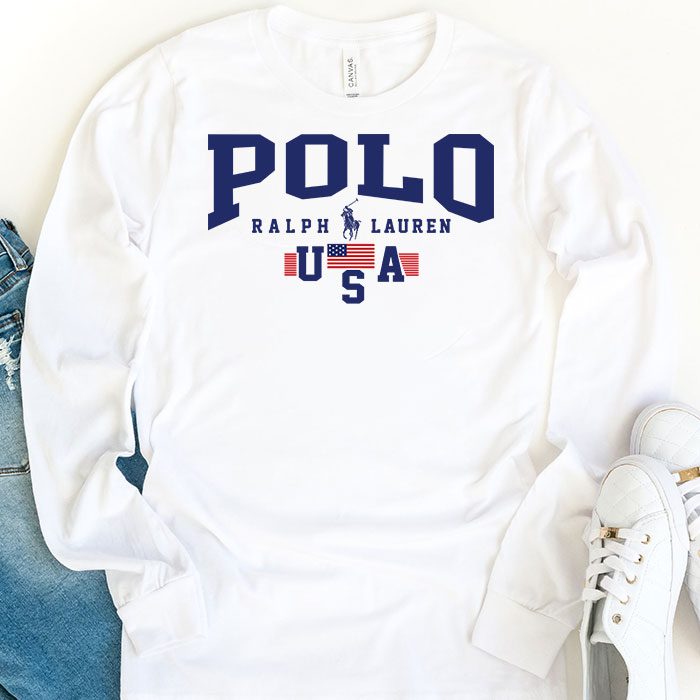 Ralph-Lauren-Polo-Plag-Usa-Kid-Tee-Unisex-Longsleeve-ShirtLTB0754-1