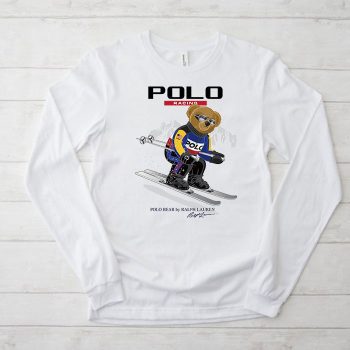 Ralph Lauren Polo Racing Bear Teddy Kid Tee Unisex LongsleeveShirt LTB0771