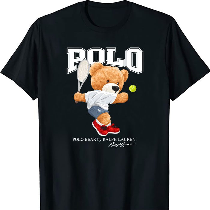 Ralph-Lauren-Polo-Sport-Bear-Teddy-Kid-Tee-Unisex-T-Shirt-TTB1811 Ralph Lauren Polo Sport Bear Teddy Kid Tee Unisex T-Shirt TTB1811