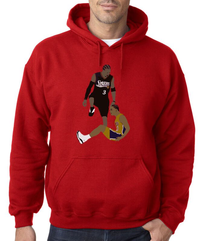 Red-Allen-Iverson-Philadelphia-76Ers-The-Stepover-Hooded-Sweatshirt-Hoodie Red Allen Iverson Philadelphia 76Ers The Stepover Hooded Sweatshirt Hoodie