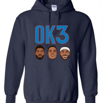 Russell Westbrook Carmelo Anthony Oklahoma City "Ok3" Hoodie Hooded Sweatshirt