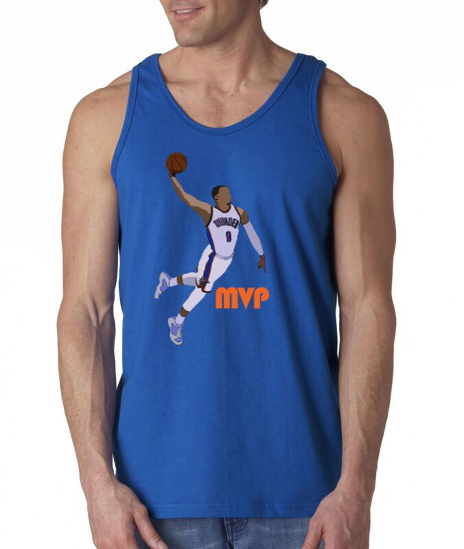 Russell-Westbrook-Oklahoma-City-Thunder-MVP-Pic-Unisex-Tank-Top Russell Westbrook Oklahoma City Thunder "MVP Pic" Unisex Tank Top