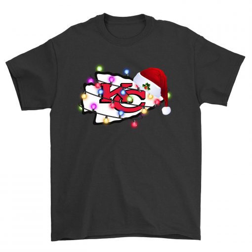 Santa-is-Hat-Merry-Christmas-Kansas-City-Chiefs-Unisex-T-Shirt-Kid-T-Shirt-LTS3023 Santa is Hat Merry Christmas Kansas City Chiefs Unisex T-Shirt Kid T-Shirt LTS3023