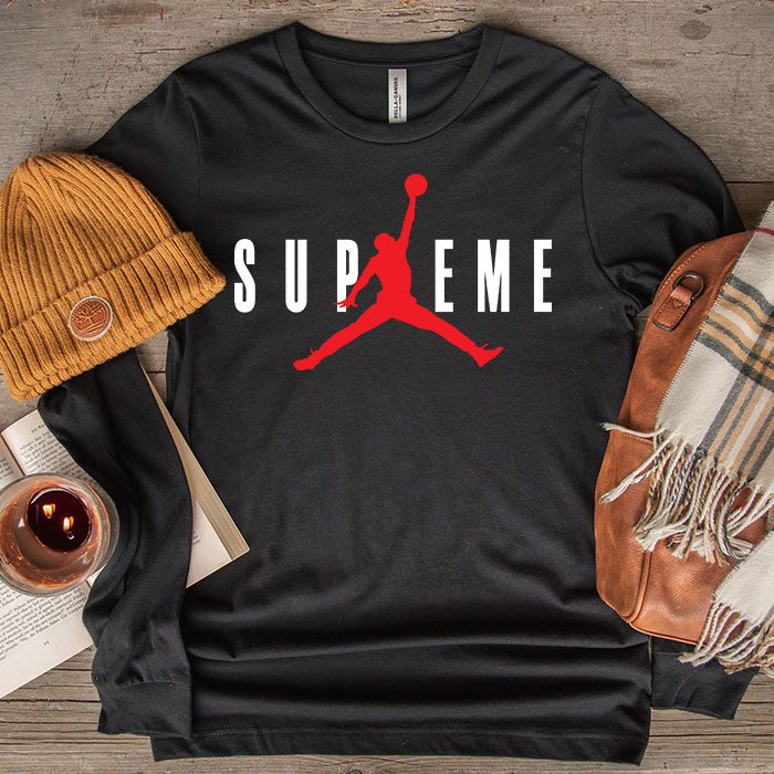 Supreme-x-Jordan-Luxury-Logo-Kid-Tee-Unisex-Longsleeve-Shirt-LTB0936-1